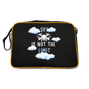 Sky Is Not The Limit I Drohnen Piloten Drones - Retro Tasche - Schwarz/Gold - Hinten