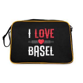 I Love Basel - Retro Bag - black/gold - Back