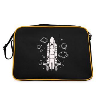 Vaisseau spatial - Astronaute spatial de fusée - Sac Retro - noir/or - Dos