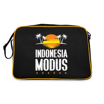 Indonesia Modus - Retro Tasche - Schwarz/Gold - Hinten