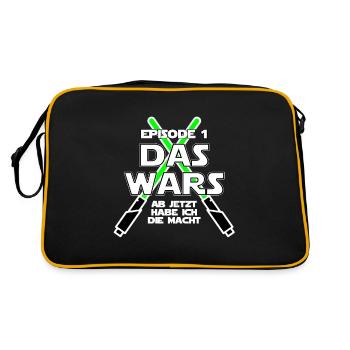 DAS WARS Design Lightsaber - Retro Bag - black/gold - Back
