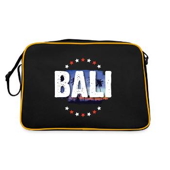 Bali - Retro Tasche - Schwarz/Gold - Hinten