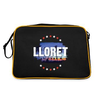 Lloret De Mar - Retro Tasche - Schwarz/Gold - Hinten