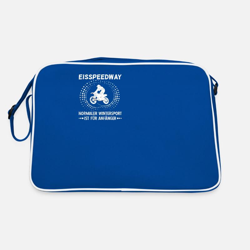 Eisspeedway Anfänger Biker Motorradfahrer Motorrad Retro Tasche