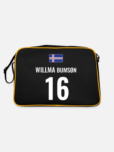 Fußball Sauf Trikot Island Mallorca Party Gruppen - Retro Tasche - Schwarz/Gold - Hinten