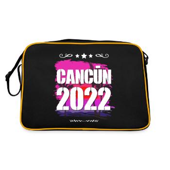 Cancun 2022 - Retro Tasche - Schwarz/Gold - Hinten