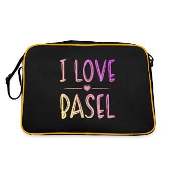 I Love Basel - Retro Bag - black/gold - Back