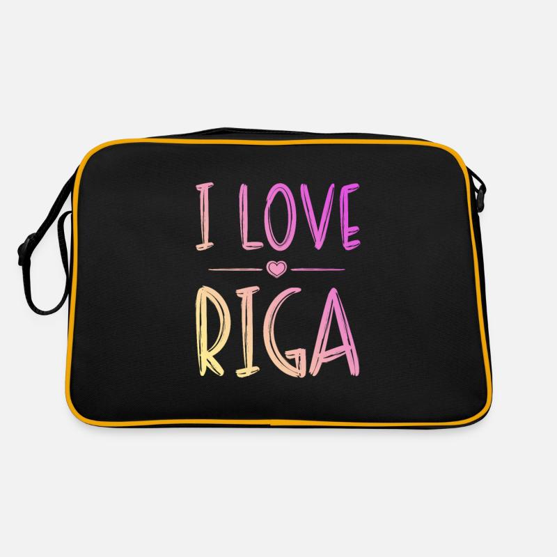 I Love Riga Retro Tasche