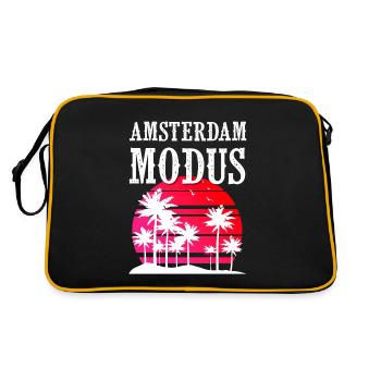 Amsterdam Mode - Sac Retro - noir/or - Dos