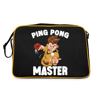Table Tennis Ping-pong Outfit Table Tennis Player - Retro Bag - black/gold - Back
