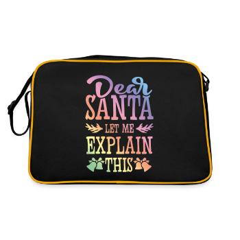 Dear Santa - Retro Bag - black/gold - Back