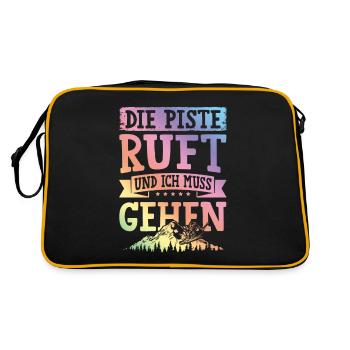 The slope is calling - Retro Bag - black/gold - Back