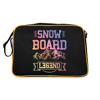 Légende du snowboard - Sac Retro - noir/or - Dos