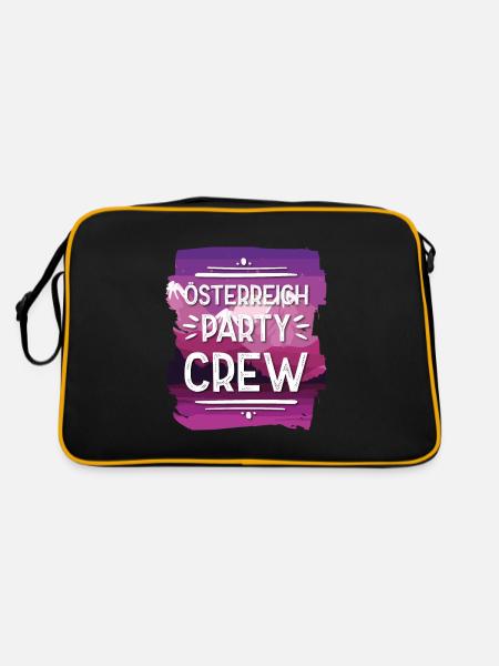 Équipe de fête de l’Autriche - Sac Retro - noir/or - Dos