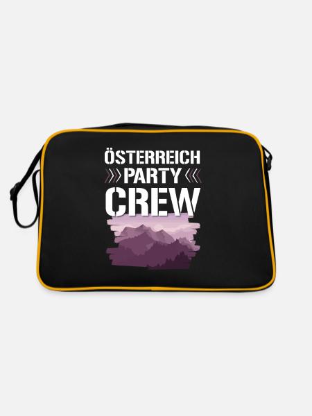 Équipe de fête de l’Autriche - Sac Retro - noir/or - Dos