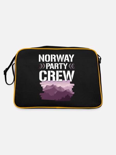 Équipage de la fête de Norvège - Sac Retro - noir/or - Dos