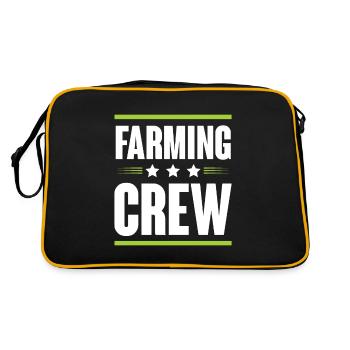 Farming Crew - Retro Tasche - Schwarz/Gold - Hinten