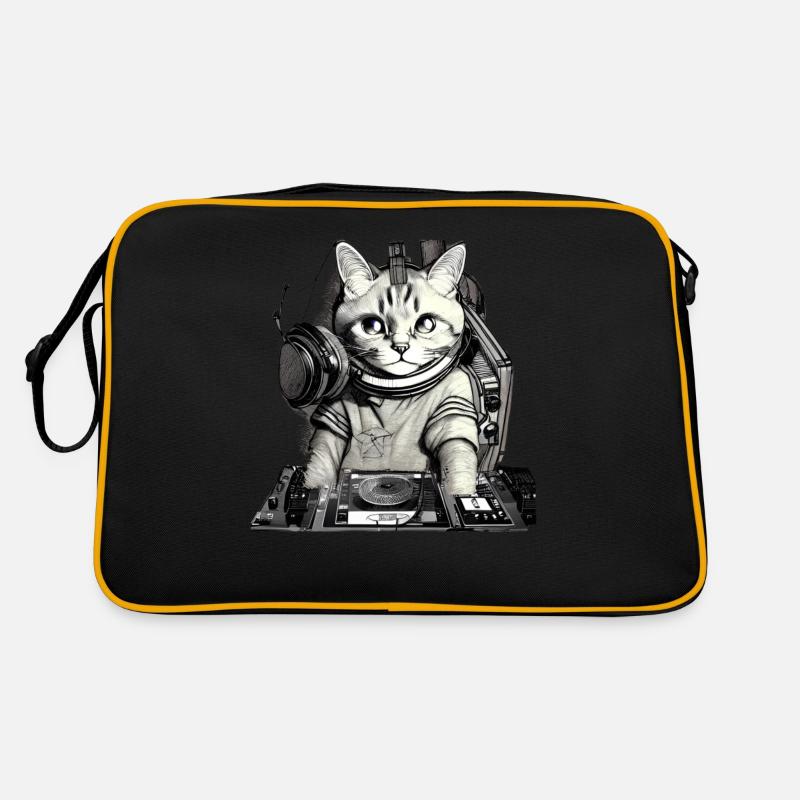 DJ cat avec table de mixage Sac Retro