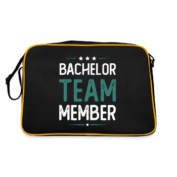 Bachelor Team - Retro Tasche - Schwarz/Gold - Hinten