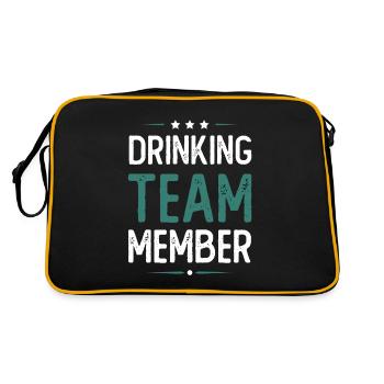 Drinking Team - Retro Bag - black/gold - Back