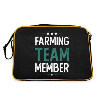 Farming Team - Retro Tasche - Schwarz/Gold - Hinten