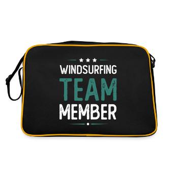 Windsurfing Team - Retro Tasche - Schwarz/Gold - Hinten
