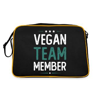Équipe végétalienne - Sac Retro - noir/or - Dos