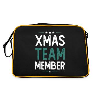 Xmas Team - Retro Tasche - Schwarz/Gold - Hinten