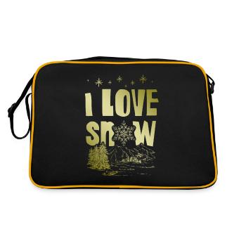 J’adore dire Snow - Sac Retro - noir/or - Dos