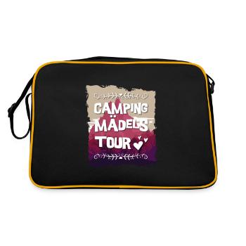 Camping Mädels Tour - Retro Tasche - Schwarz/Gold - Hinten