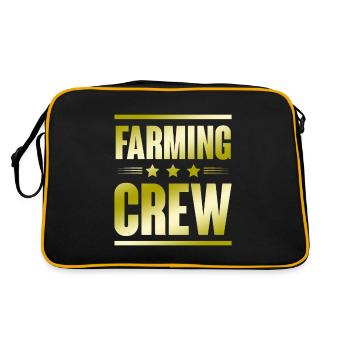 Farming Crew - Retro Tasche - Schwarz/Gold - Hinten