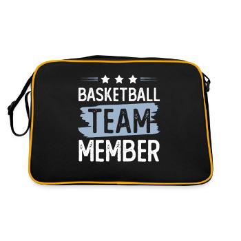 Équipe de basket-ball - Sac Retro - noir/or - Dos
