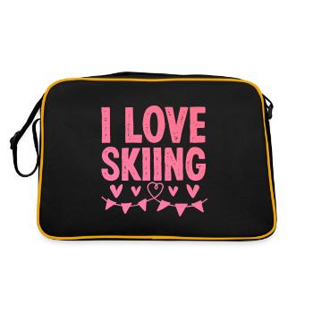 J’adore skier - Sac Retro - noir/or - Dos