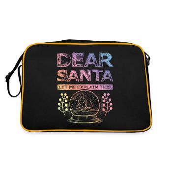 Dear Santa - Retro Bag - black/gold - Back