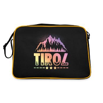 Tirol Österreich - Retro Tasche - Schwarz/Gold - Hinten