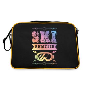 Ski Addicted - Retro Tasche - Schwarz/Gold - Hinten