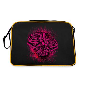 Rose Illustration - Sac Retro - noir/or - Dos