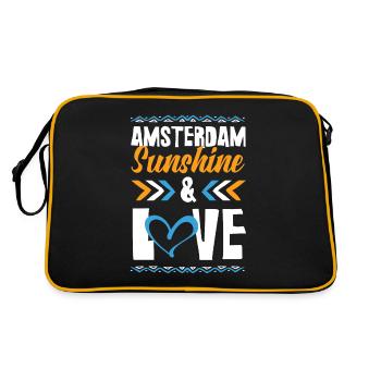 Amsterdam Love - Sac Retro - noir/or - Dos