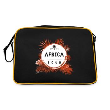 Afrika Tour Bunt - Retro Tasche - Schwarz/Gold - Hinten