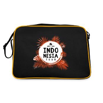 Indonesien Tour Bunt - Retro Tasche - Schwarz/Gold - Hinten