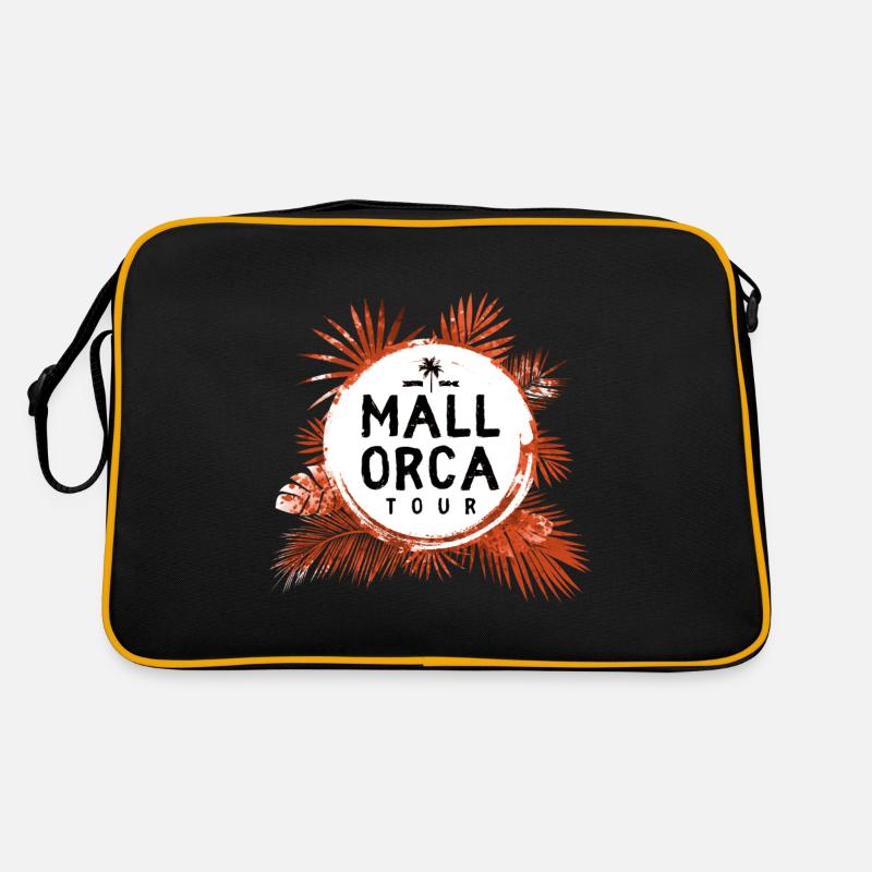 Mallorca Tour Bunt - Retro Tasche - Schwarz/Gold