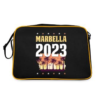 Marbella 2023 - Retro Tasche - Schwarz/Gold - Hinten