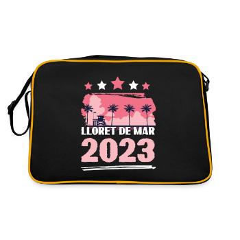 Lloret De Mar 2023 - Retro Tasche - Schwarz/Gold - Hinten