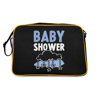 baby dusche - Retro Tasche - Schwarz/Gold - Hinten