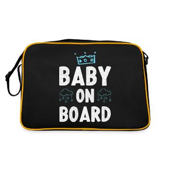 Bébé à bord - Sac Retro - noir/or - Dos