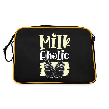 baby milch - Retro Tasche - Schwarz/Gold - Hinten