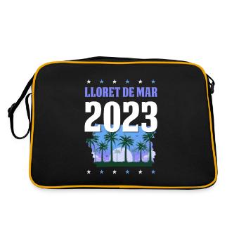 Lloret De Mar 2023 - Retro Tasche - Schwarz/Gold - Hinten