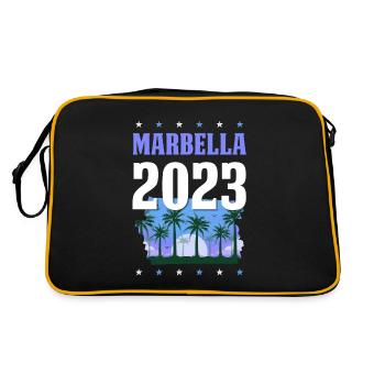Marbella 2023 - Retro Tasche - Schwarz/Gold - Hinten