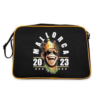 Mallorca 2023 King Monkey Party Malle Saying - Retro Bag - black/gold - Back