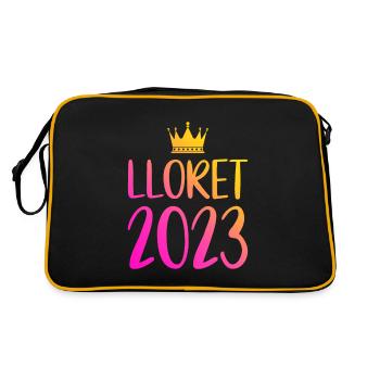 Lloret De Mar 2023 - Retro Tasche - Schwarz/Gold - Hinten